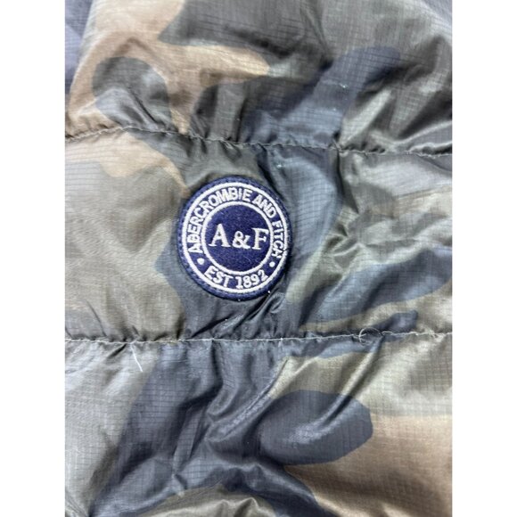 Abercrombie & Fitch Camo Puffer Jacket M Water & Wind Resistant Down Insulated G - Picture 11 of 14